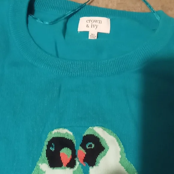 Lot of Three Sweaters with Dog, bird, and Soldiers designs. - Picture 4 of 6